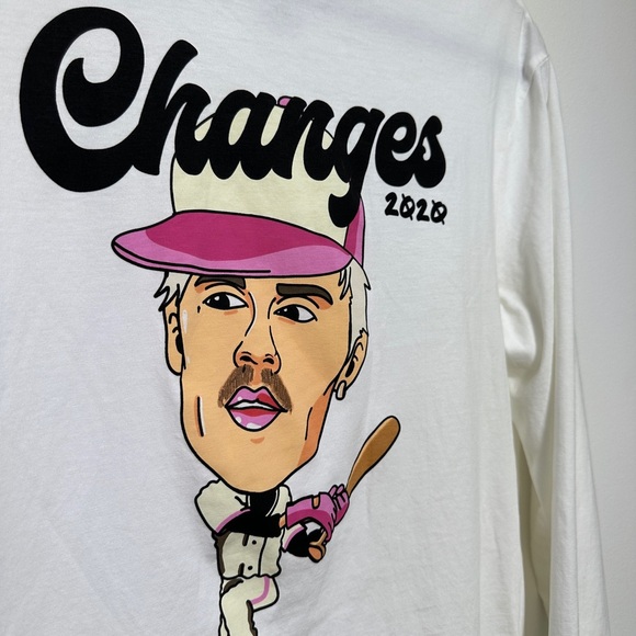 H&M | 100% Cotton Long Sleeve Printed T-shirt | Justin Bieber 2020 Changes - Picture 5 of 5